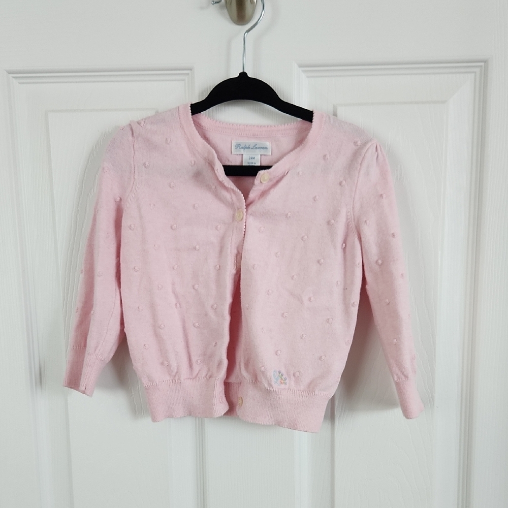Ralph Lauren Light Pink Kids Cardigan